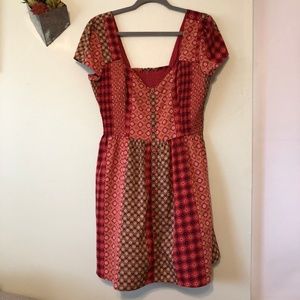 Cute Multi Pattern Dress